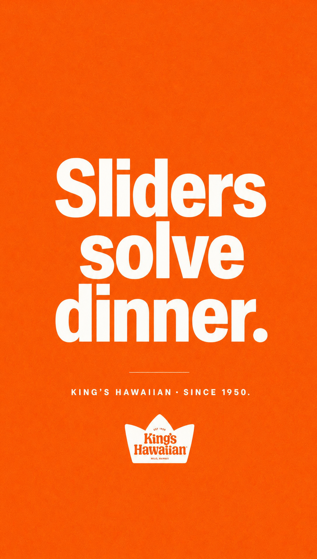 08. Type-only · Sliders solve dinner.